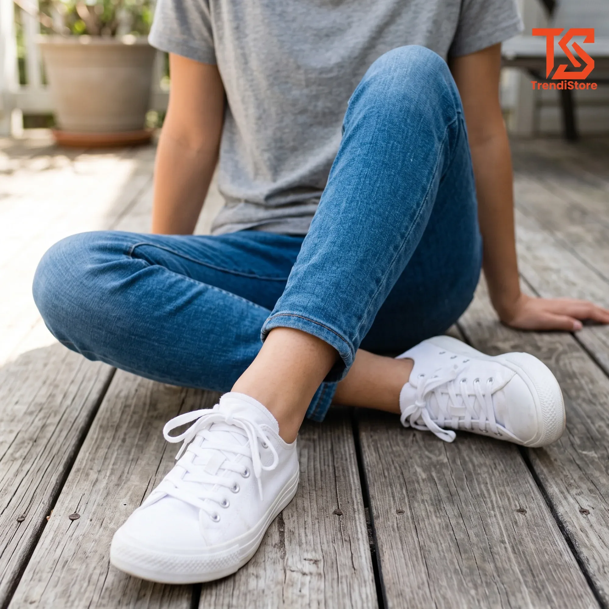 Sneakers Kasual Tali Korea